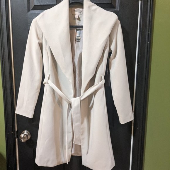 Forever 21 Waterfall Cream Trench Jacket Coat L
